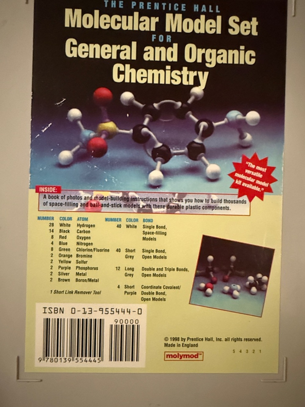Molecular Model Set for General and Organic Chemistry - Multicolor